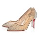 Christian Louboutin Follies Strass 85mm Glitter Sparkly Heels Silver Women