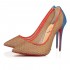 Christian Louboutin Follies Lace 100mm Lace Pumps Orange/Yellow Women