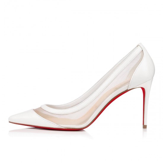 Christian Louboutin Galativi 85mm Classic Fabric Pumps White Women