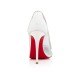 Christian Louboutin Galativi Strass 100mm Crepe Satin/Satin/Lurex Pumps White Women