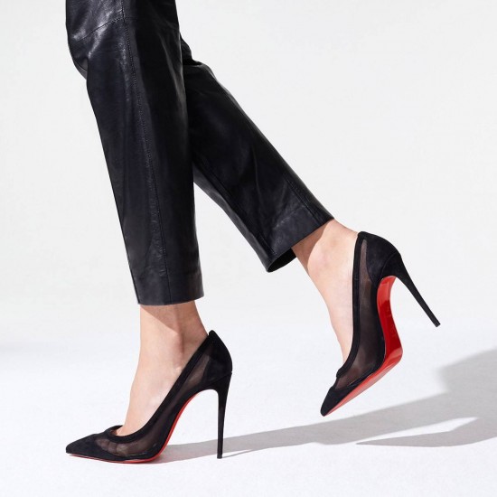 Christian Louboutin Galativi 100mm Classic Fabric Pumps Black Women