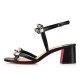 Christian Louboutin Galerietta 55mm Leather Sandals Black Women