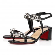 Christian Louboutin Galerietta 55mm Leather Sandals Black Women