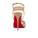 Christian Louboutin Galerietta 100mm Leather Sandals Nude Women