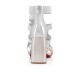 Christian Louboutin Gladiapop 85mm Elastic Gladiator Sandals Version Silver Women