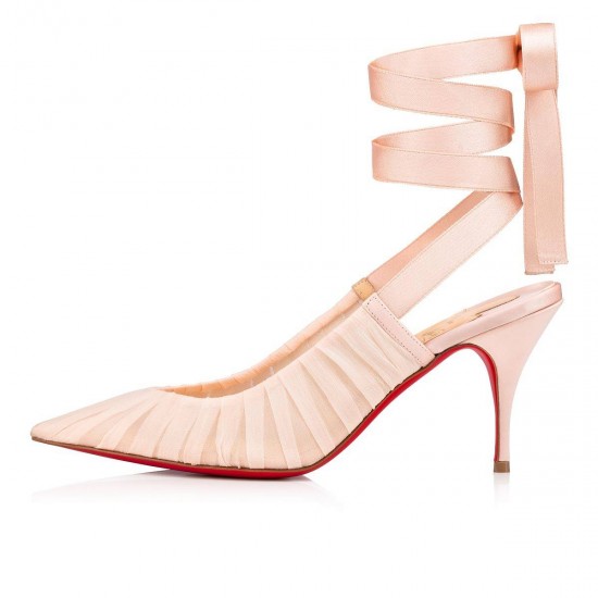 Christian Louboutin Goya Ruban 80mm Crepe Satin Pumps Pink Women