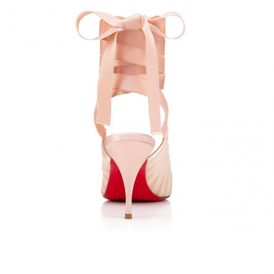 Christian Louboutin Goya Ruban 80mm Crepe Satin Pumps Pink Women