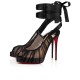 Christian Louboutin Goya Ruban Alta 120mm Crepe Satin Pumps Black Women