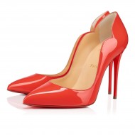 Christian Louboutin Hot Chick 100mm Patent Leather Pumps Orange Women