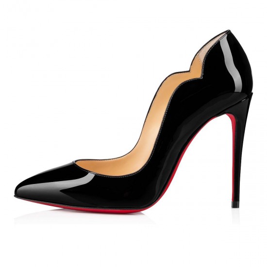 Christian Louboutin Hot Chick 100mm Patent Leather Pumps Black Women