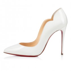 Christian Louboutin Hot Chick 100mm Patent Pumps White Women