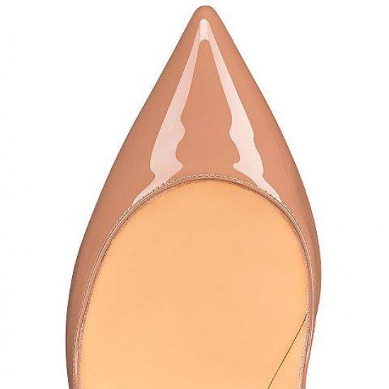 Christian Louboutin Hot Chick 100mm Patent Leather Pumps Nude Women