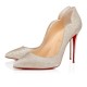 Christian Louboutin Hot Chick 100mm Glitter Glitter Heels Ivory Women