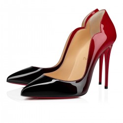 Christian Louboutin Hot Chick 100mm Patent Pumps Black/Red Women