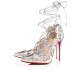 Christian Louboutin Impera 100mm Specchio Strappy Heels Silver Women