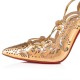 Christian Louboutin Impera 100mm Specchio Strappy Heels Gold Women