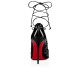 Christian Louboutin Impera 100mm Patent Leather Strappy Heels Black Women