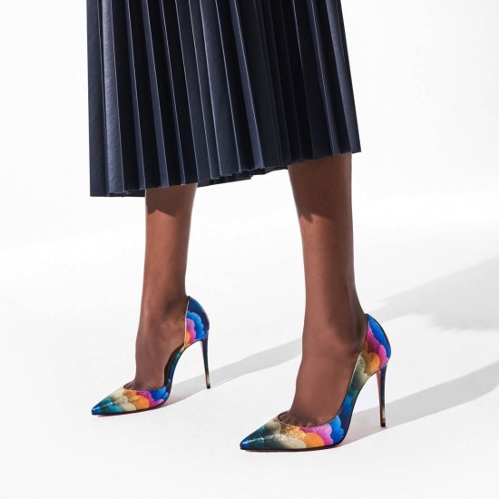 Christian Louboutin Iriza 100mm Crepe Satin Pumps Multi Women