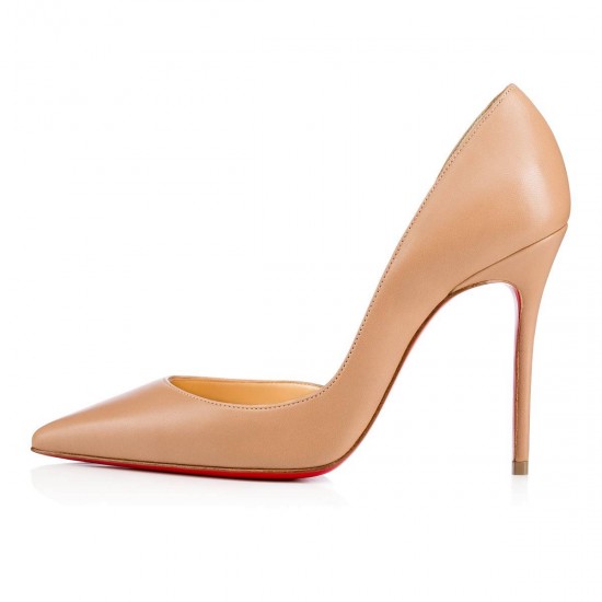 Christian Louboutin Iriza 100mm Leather Pumps Nude Women