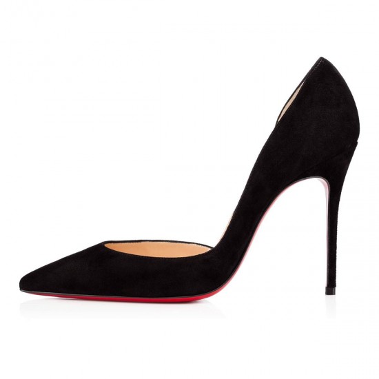 Christian Louboutin Iriza 100mm Suede Pumps Black Women