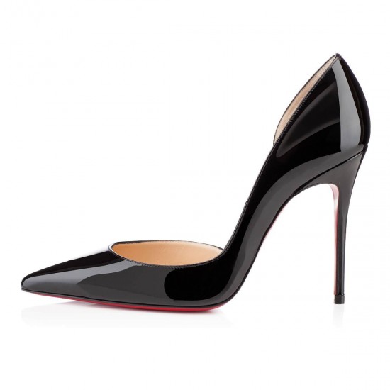 Christian Louboutin Iriza 100mm Patent Leather Pumps Black Women