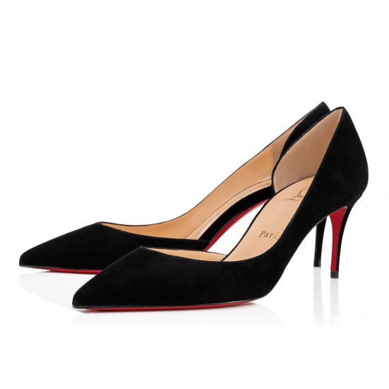 Christian Louboutin Iriza 70mm Suede Pumps Black Women