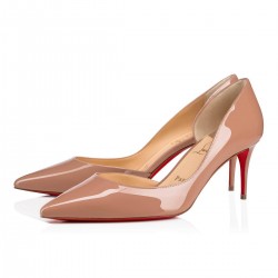 Christian Louboutin Iriza 70mm Patent Leather Pumps Nude Women