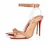 Christian Louboutin Jonatina 100mm Leather Sandals Nude/Transp Women