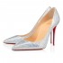 Christian Louboutin Kate 100mm Nappa Glitter Heels White Women