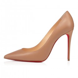 Christian Louboutin Kate 100mm Nappa Shiny Pumps Nude Women