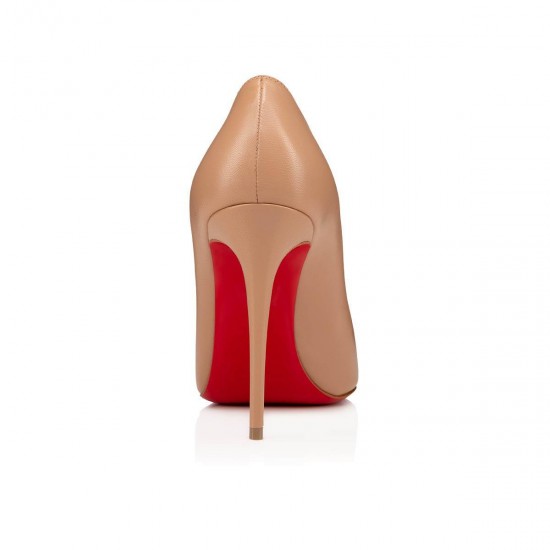 Christian Louboutin Kate 100mm Nappa Shiny Pumps Nude Women