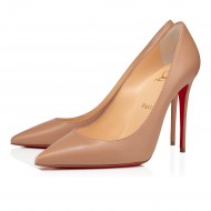 Christian Louboutin Kate 100mm Nappa Shiny Pumps Nude Women