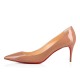 Christian Louboutin Kate 70mm Patent Leather Pumps Nude Women