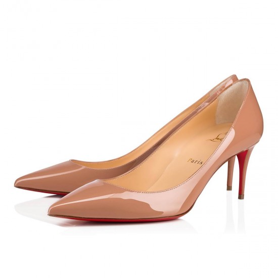 Christian Louboutin Kate 70mm Patent Leather Pumps Nude Women