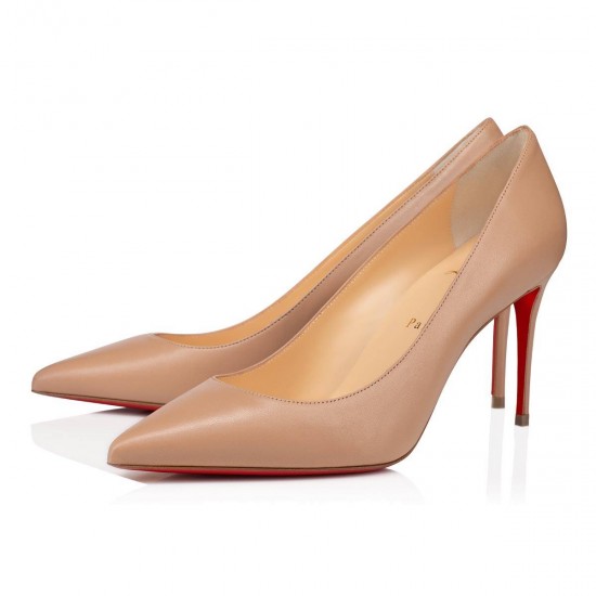 Christian Louboutin Kate 85mm Leather Pumps Nude Women