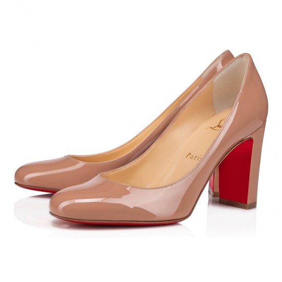 Christian Louboutin Lady Gena 85mm Patent Pumps Nude Women