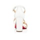 Christian Louboutin Loubi Bee 85mm Leather Sandals White Women