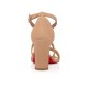 Christian Louboutin Loubi Bee 85mm Suede Sandals Porcelaine Women