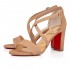 Christian Louboutin Loubi Bee 85mm Suede Sandals Porcelaine Women