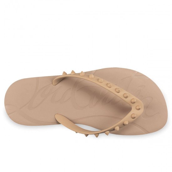 Christian Louboutin Loubi Flip Donna Rubb Flip Flops Nude 1 Women