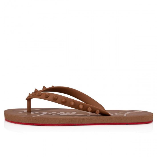 Christian Louboutin Loubi Flip Donna Rubb Flip Flops Nude 5 Women