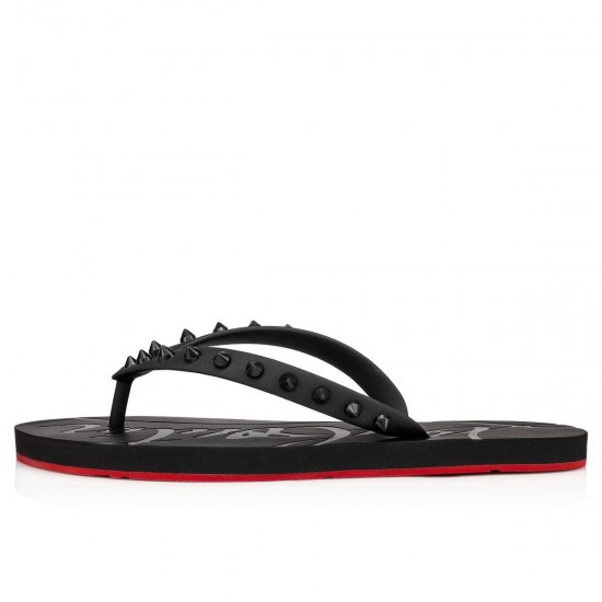 Christian Louboutin Loubi Flip Donna Gomme Flip Flops Black Women