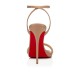 Christian Louboutin Loubi Queen 120mm Nappa Sandals Nude Women