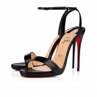 Christian Louboutin Loubi Queen 120mm Nappa Sandals Black Women