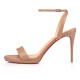 Christian Louboutin Loubi Queen 100mm Leather Sandals Nude Women