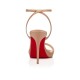 Christian Louboutin Loubi Queen 100mm Leather Sandals Nude Women