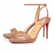 Christian Louboutin Loubi Queen 100mm Leather Sandals Nude Women