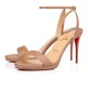 Christian Louboutin Loubi Queen 100mm Leather Sandals Nude Women