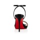 Christian Louboutin Loubi Queen 100mm Leather Sandals Black Women