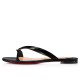 Christian Louboutin Minimeyer Calf Flip Flops Black Women